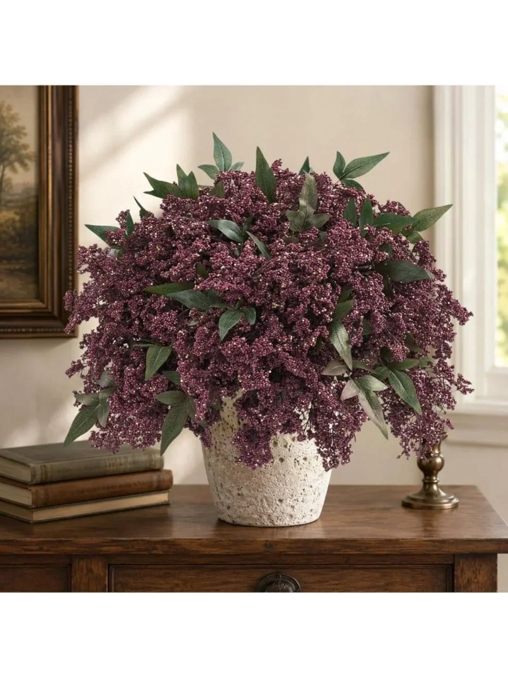12 Realistic Berry Stems & Nandina Branches - Fall Home Decor, Floral